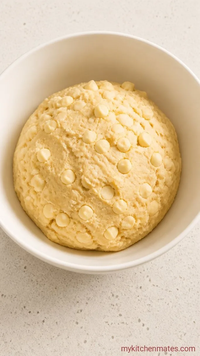 Step 3: Fold in the White Chocolate Chips