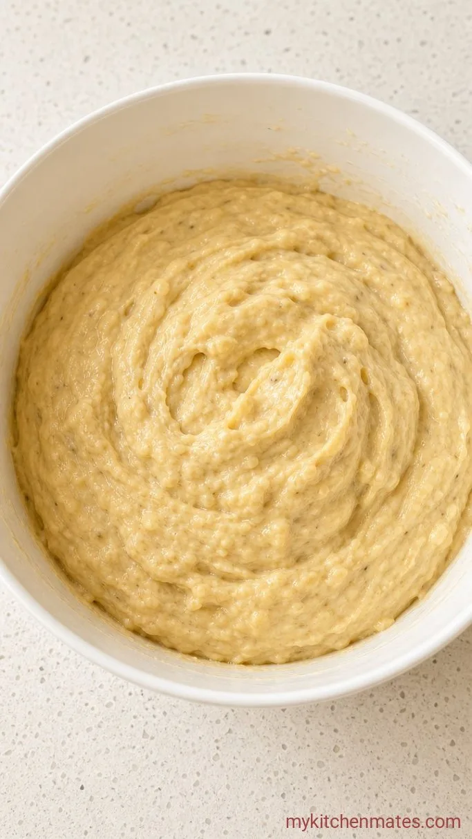 Moist Banana Birthday Cake with Cream Cheese Frosting Step 3: Fold the Batter Together
