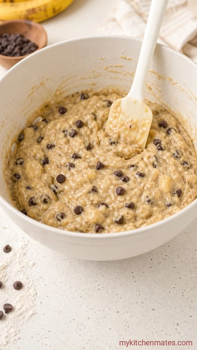 Moist Banana Bread Cupcakes in 30 Minutes Step 3: Fold the Batter Together