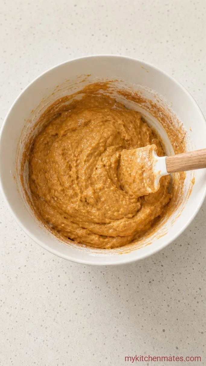 Fluffy Low Carb Pumpkin Muffins Step 3: Fold the Batter Together