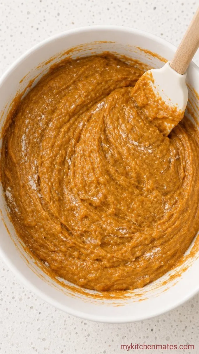 Moist and Spiced Dairy Free Pumpkin Bread Step 3: Fold the Batter Together