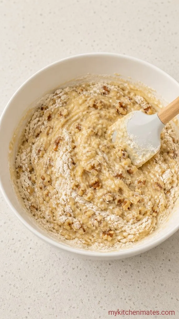 Martha Stewart's Banana Bread: Moist and Tender Every Time Step 3: Fold the Batter Together