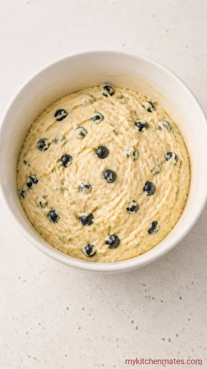 Low Carb Blueberry Muffins with Almond Flour Step 3: Fold the Batter Together