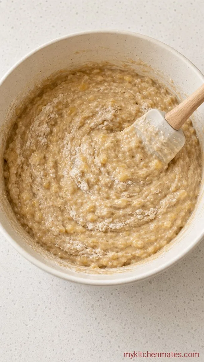 Moist Banana Cake with Cream Cheese Frosting Step 3: Fold the Batter
