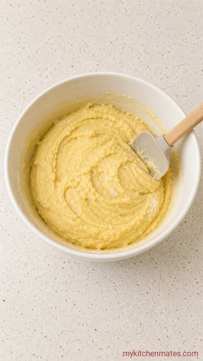 Extra-Moist Italian Lemon Pound Cake with Lemon Glaze Step 3: Fold the Batter
