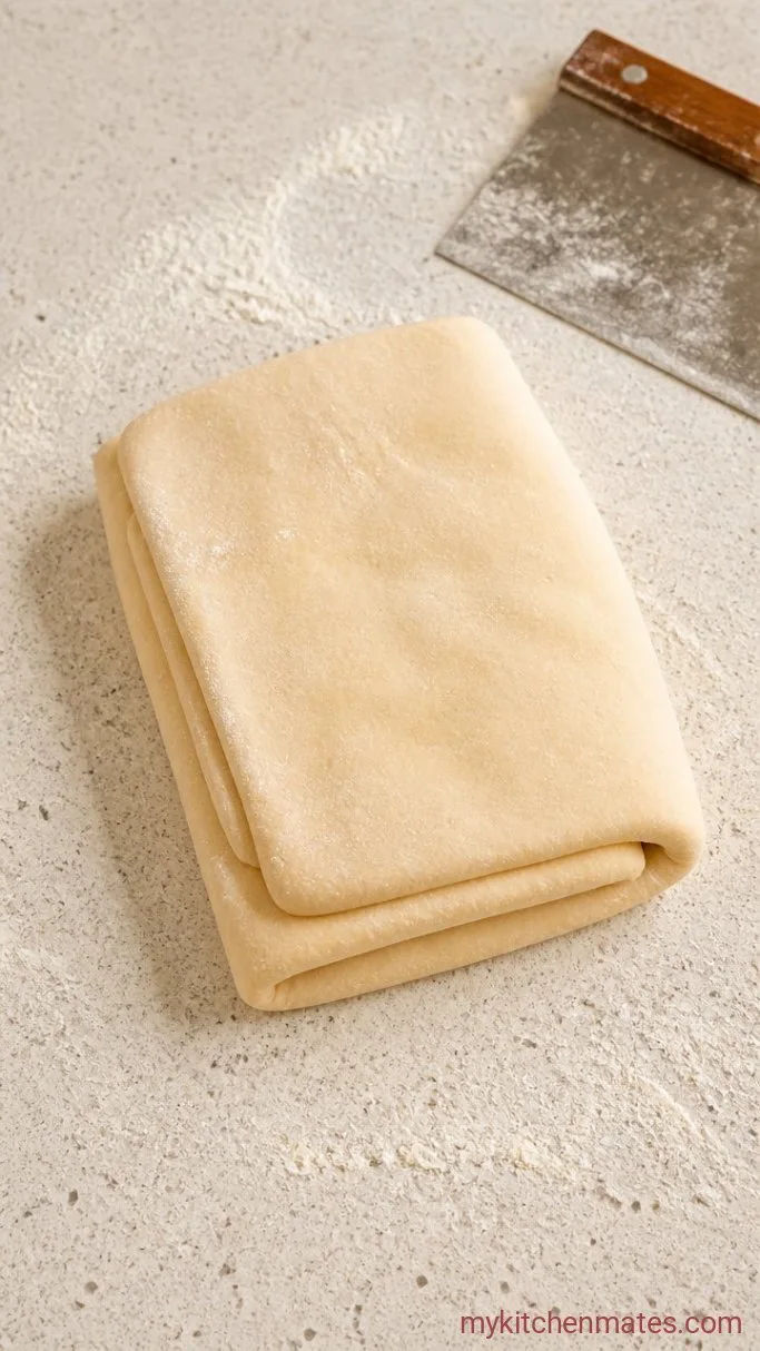 Flaky 30-Minute Sourdough Discard Biscuits Step 3: Fold the Dough for Layers