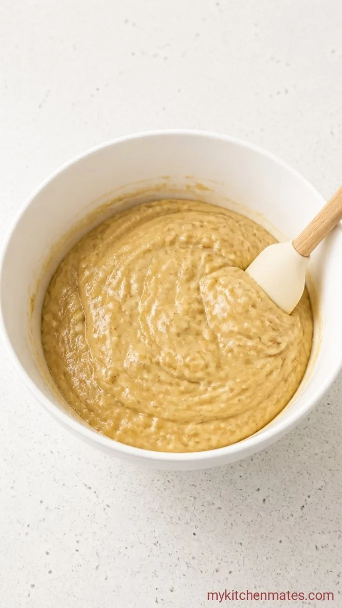 Moist and Tender Sour Cream Banana Bread Step 3: Fold the Wet Into the Dry