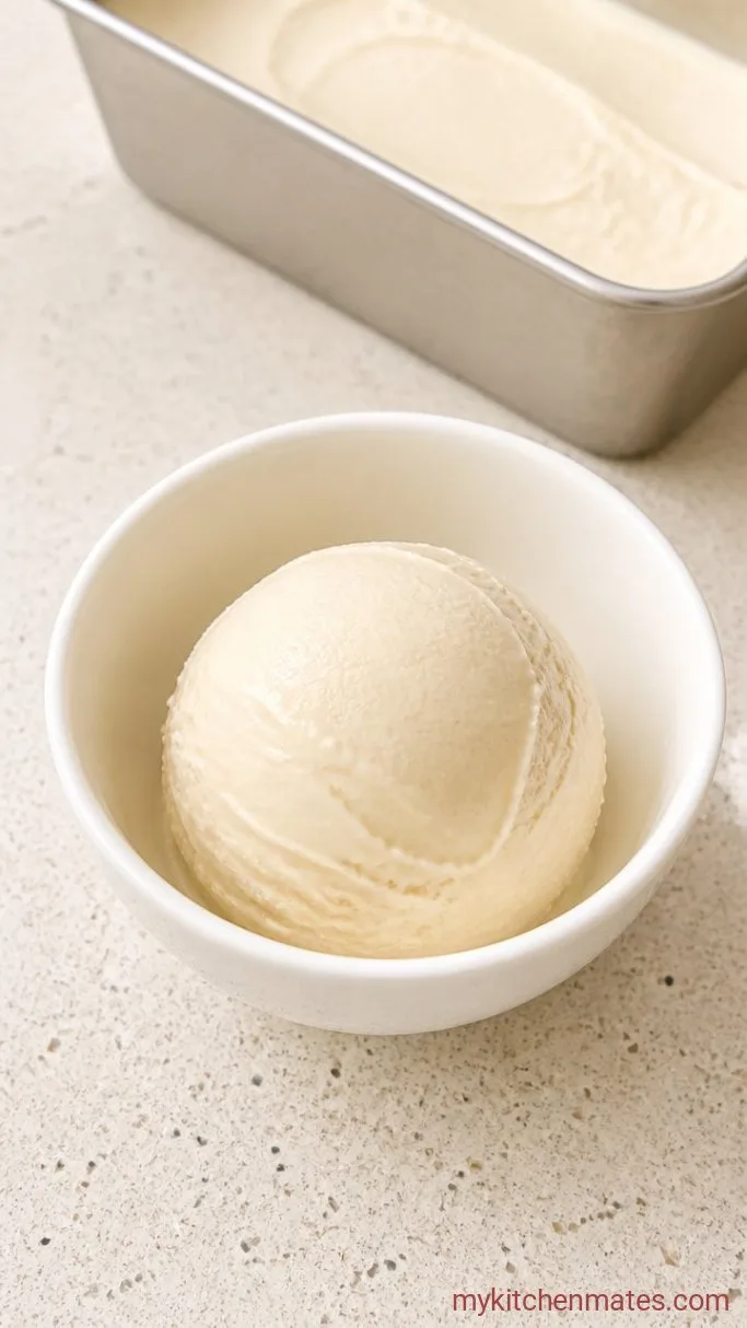 3-Ingredient No-Churn Vanilla Ice Cream Step 3: Freeze and Scoop