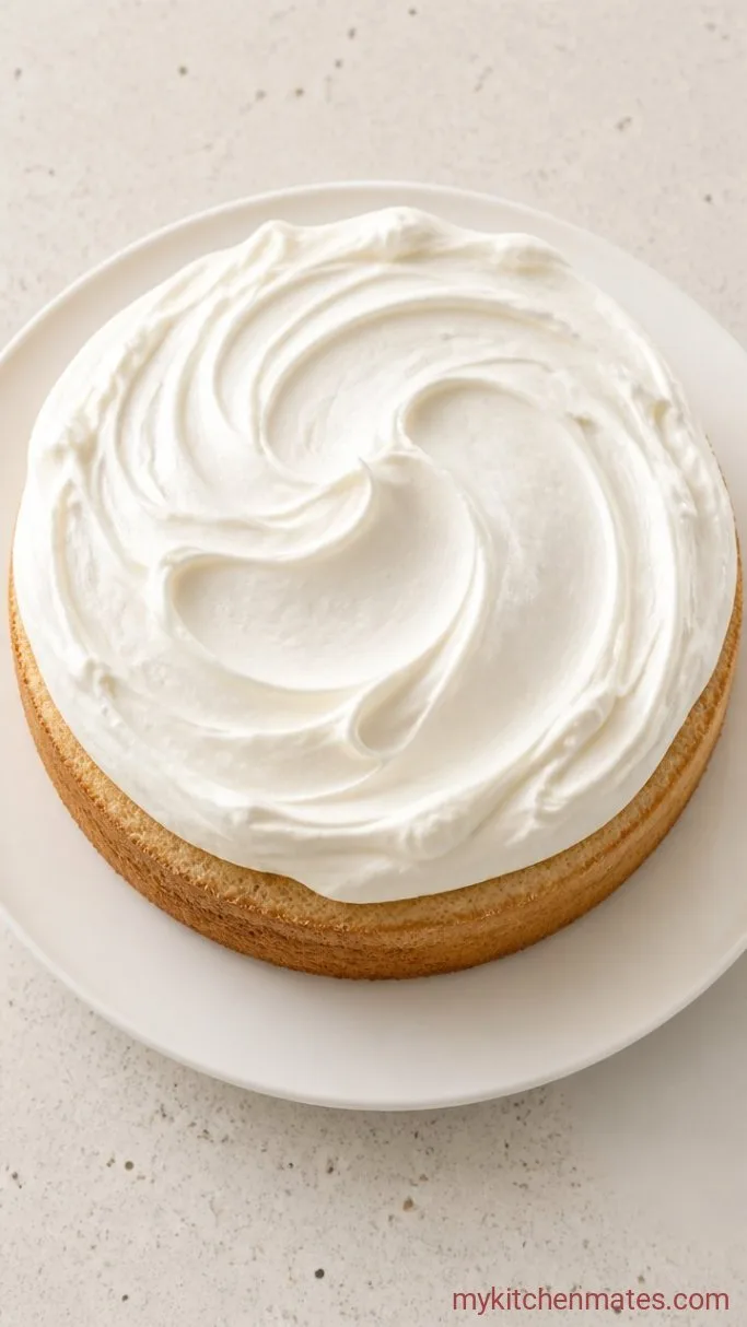 Quick 3-Ingredient Coconut Cream Frosting Step 3: Frost and Swirl