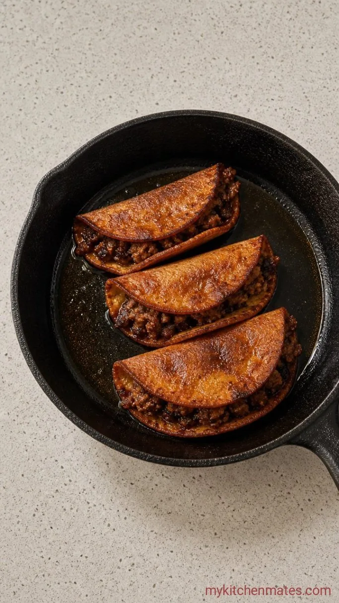 Step 3: Fry the Tacos Until Crispy