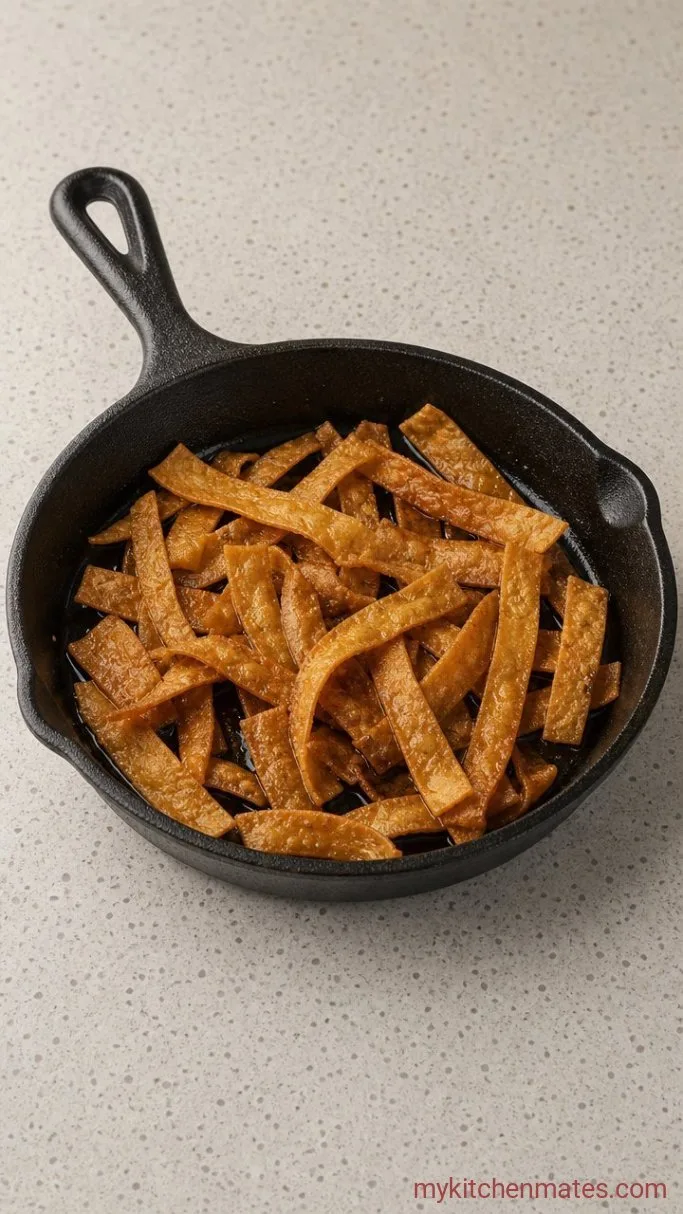 Step 3: Fry the Tortilla Strips