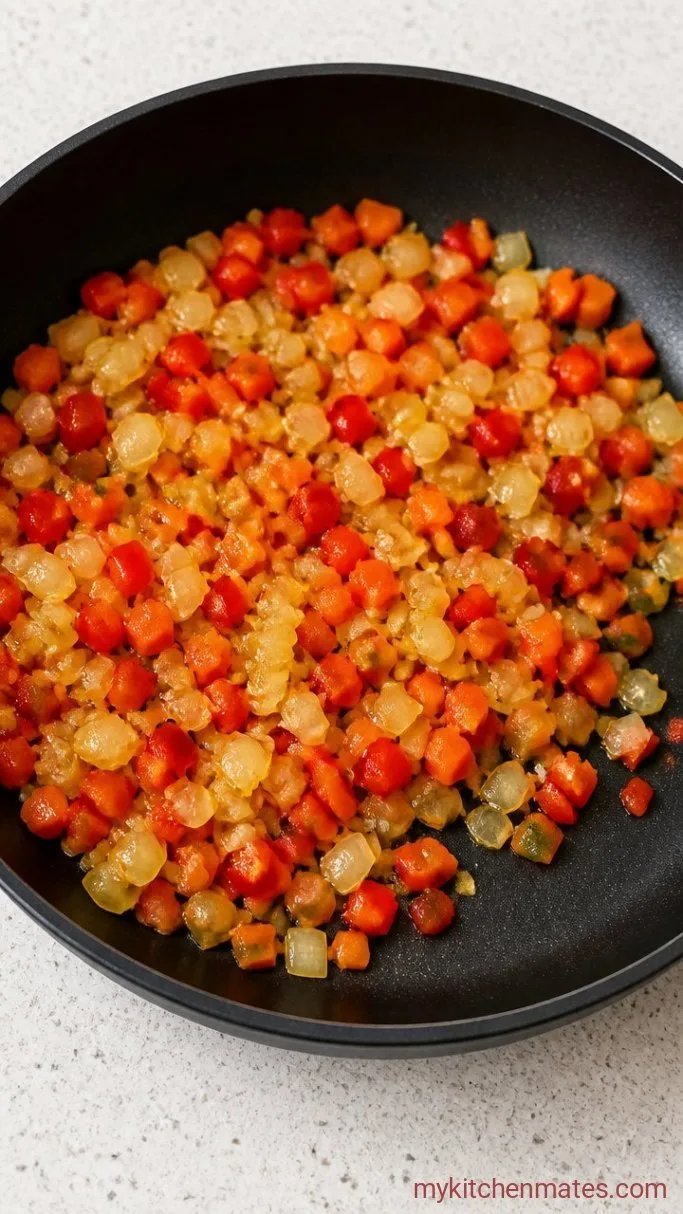 20-Minute Pineapple Fried Rice Step 3: Fry the Vegetables