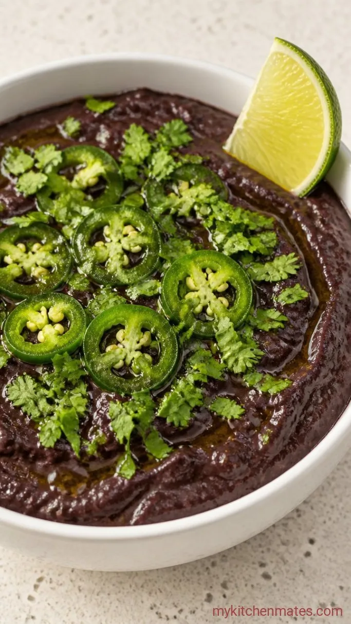 5-Minute Black Bean Dip Step 3: Garnish and Serve