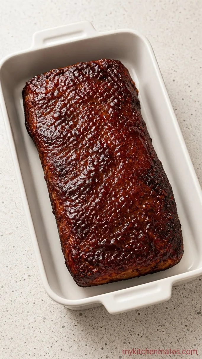 Baked Corned Beef with Sticky Mustard Glaze Step 3: Glaze the Brisket and Caramelize