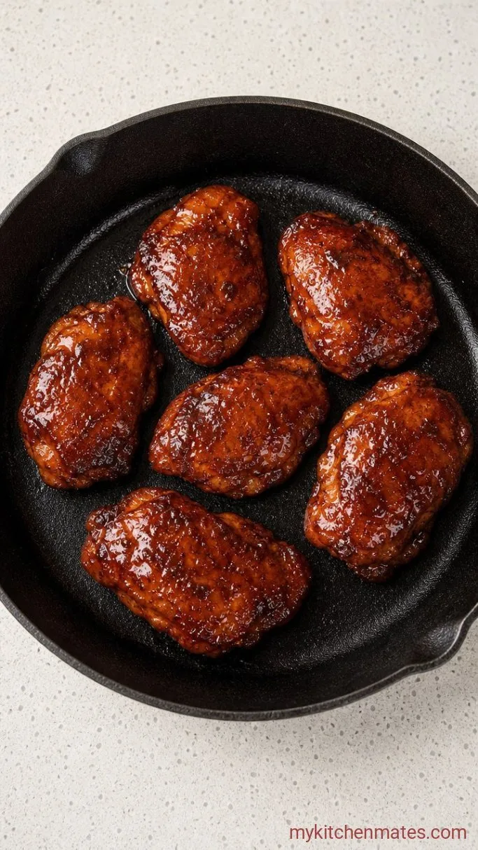 Sticky Korean BBQ Chicken Step 3: Glaze the Chicken