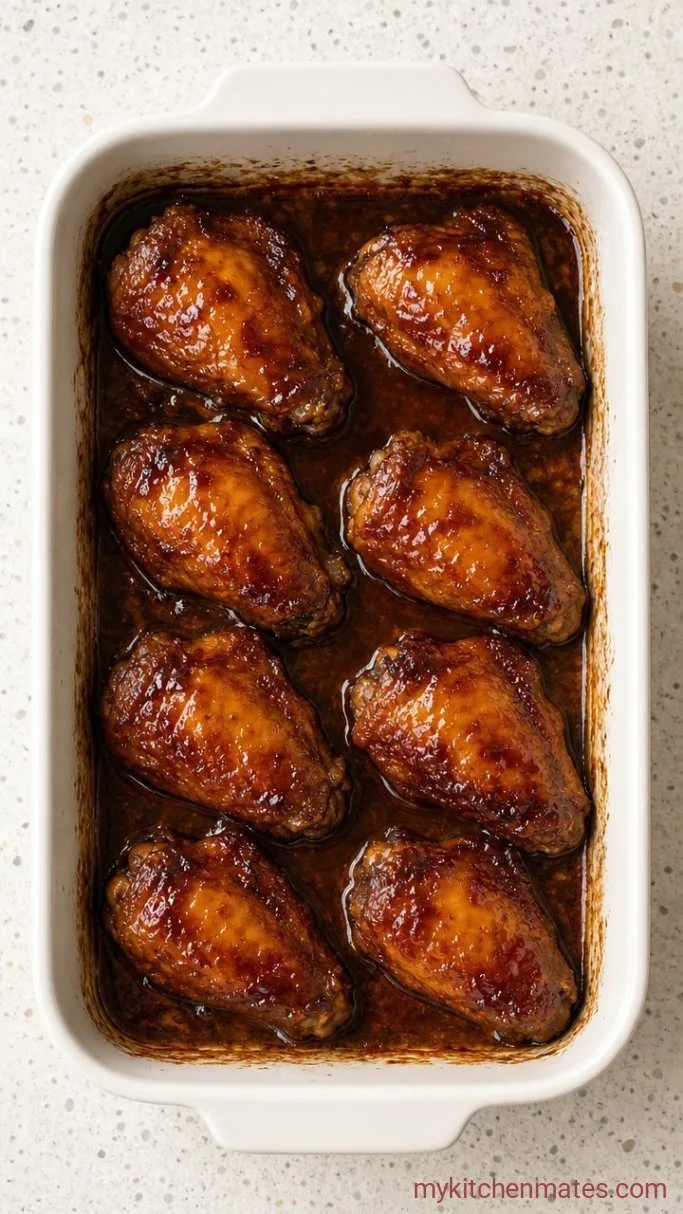Crispy Baked Whole Chicken Wings with Soy-Garlic Glaze Step 3: Glaze the Wings