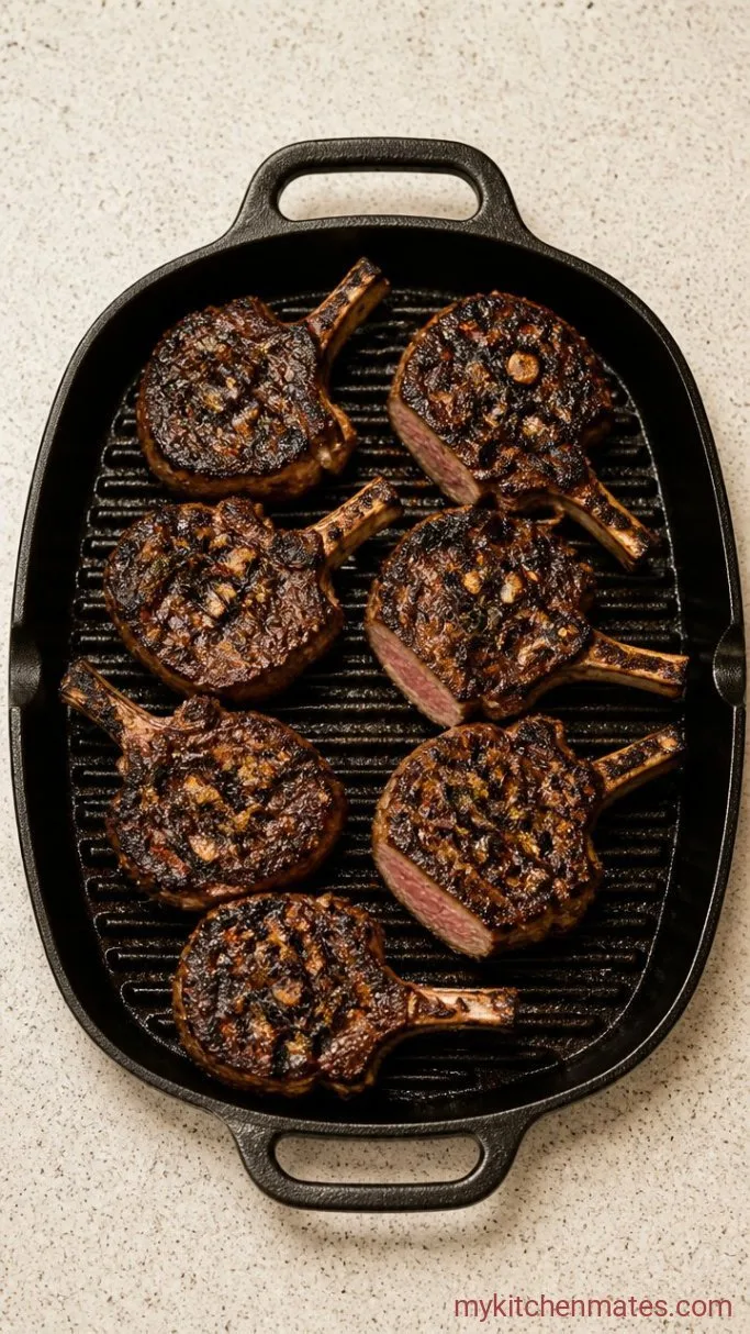 Garlic-Herb Grilled Lamb Chops Step 3: Grill the Lamb Chops