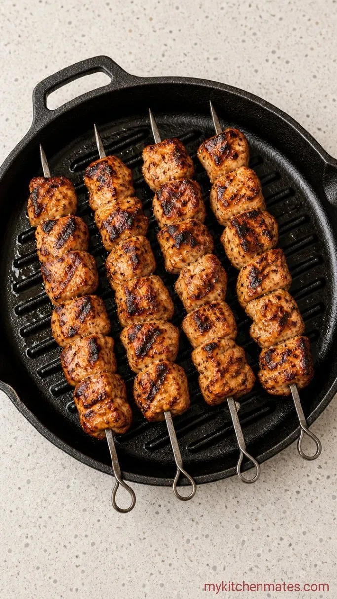 Lemon-Herb Mediterranean Chicken Skewers Step 3: Grill the Skewers