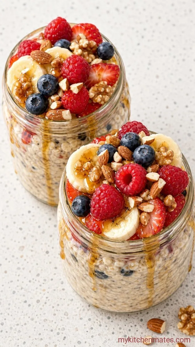 Creamy Gluten Free Overnight Oats (Ready in 5 Minutes) Step 3: Heap on the Toppings