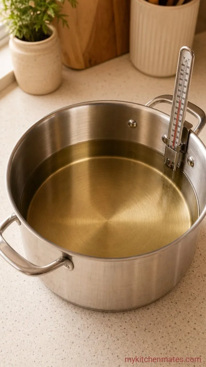Crispy Gluten-Free Crab Rangoon Step 3: Heat the Oil