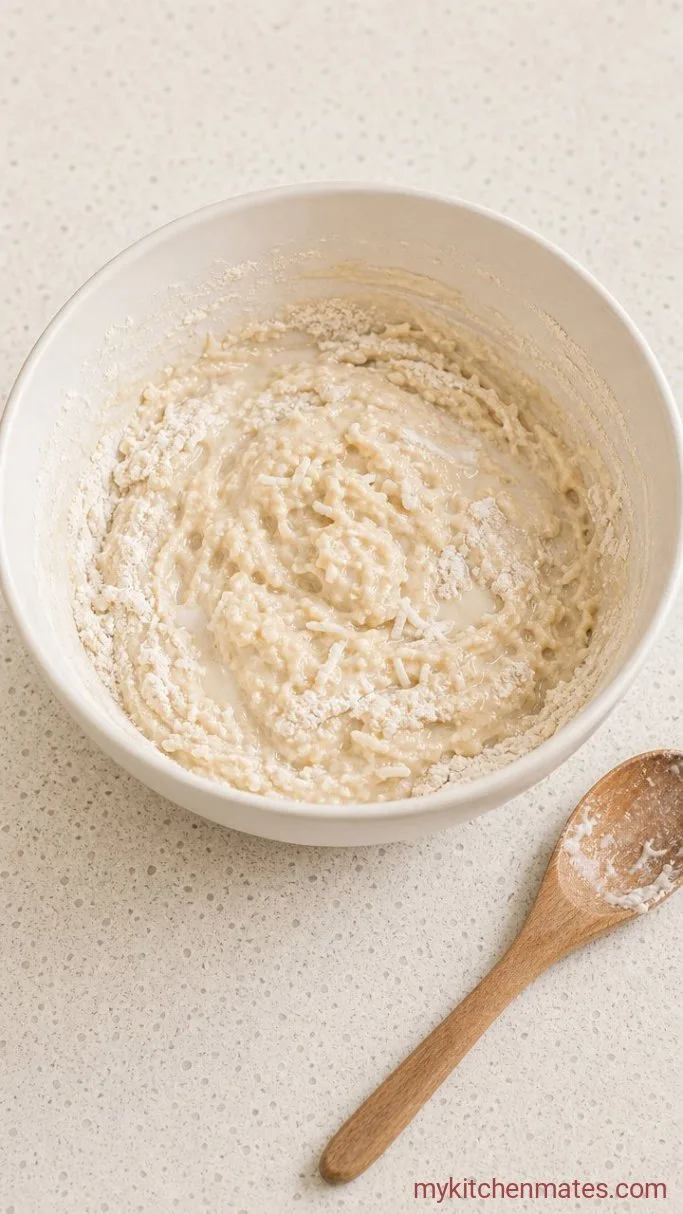 Toasted Coconut Pound Cake Step 3: Incorporate the Dry Ingredients and Coconut Milk