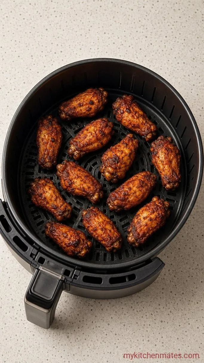Crispy Air Fryer Chicken Wings in 30 Minutes Step 3: Increase Heat and Crisp the Skin
