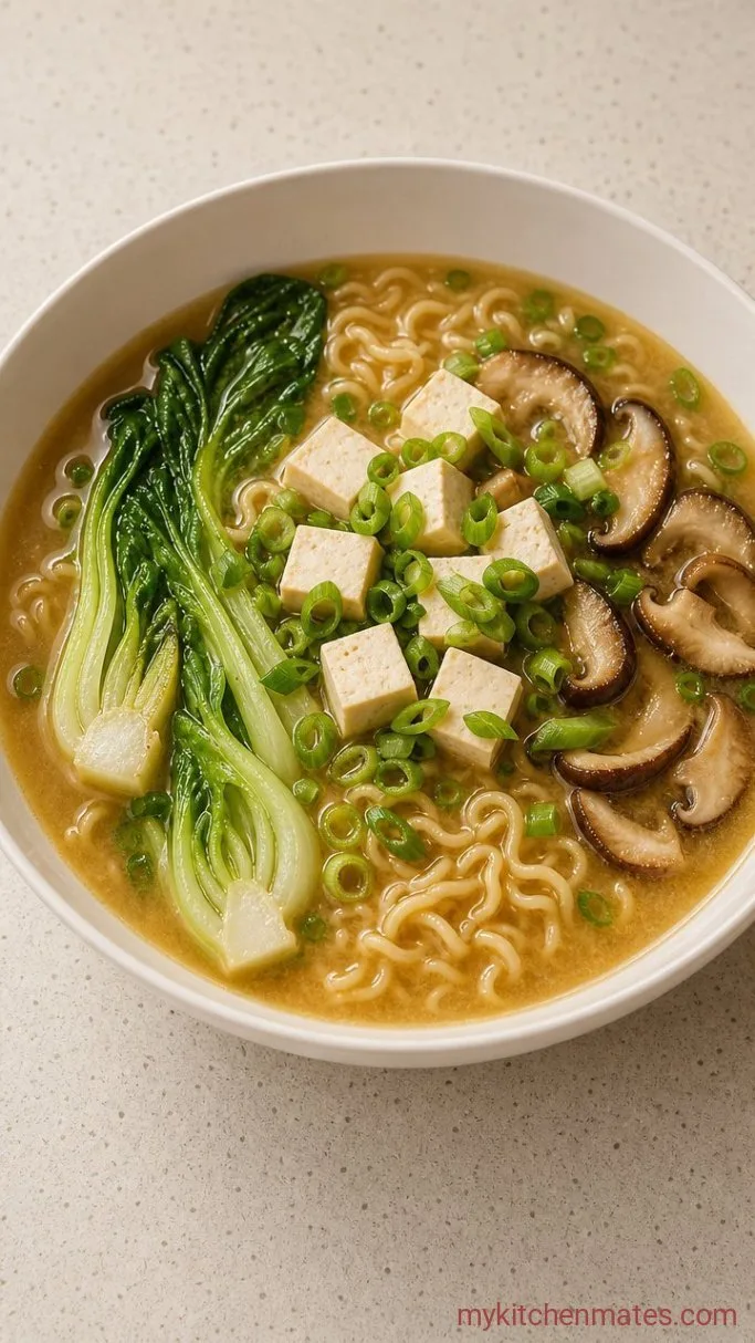 Step 3: Ladle and Top with Tofu and Scallions