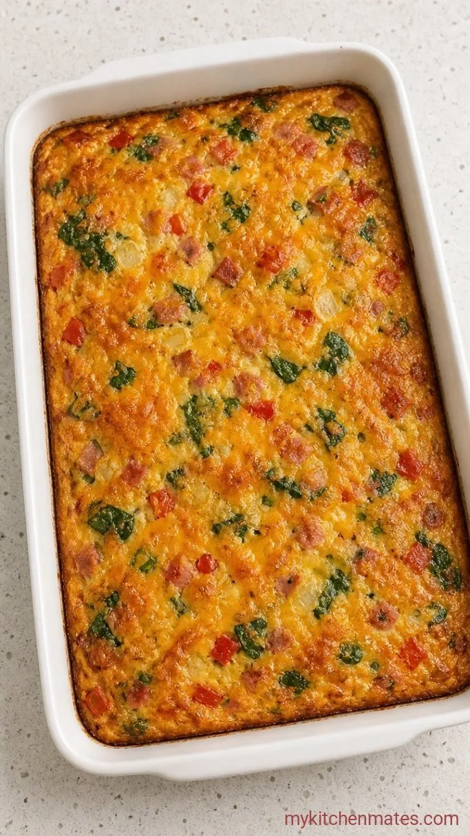 Cottage Cheese Egg Bake (High Protein, Meal-Prep Friendly) Step 3: Layer and Bake