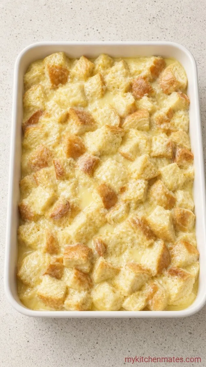 Make-Ahead Baked French Toast with Cinnamon and Maple Step 3: Layer and Soak Overnight