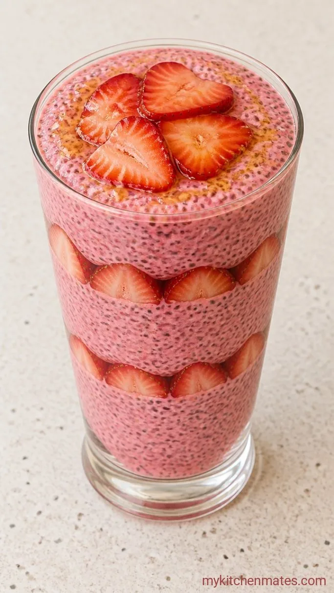 5-Ingredient Strawberry Chia Pudding Step 3: Layer and Top the Pudding