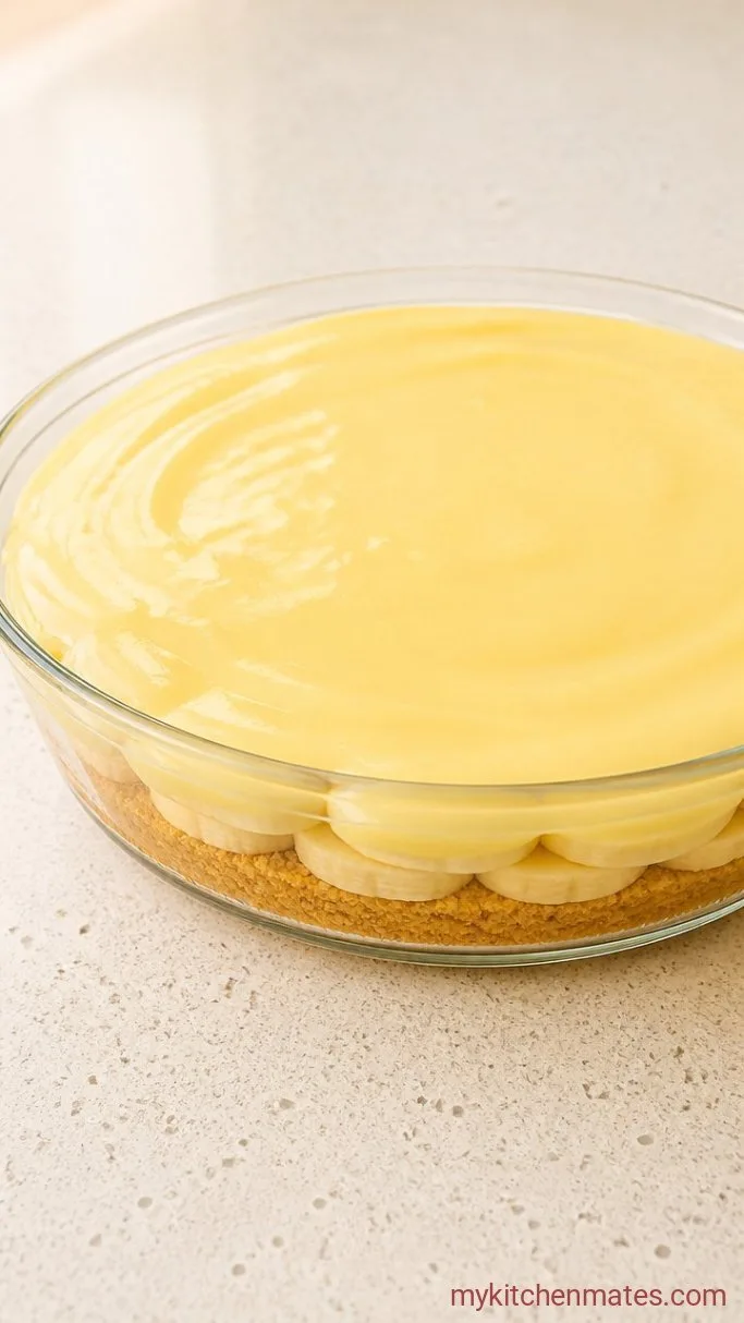 Step 3: Layer the Bananas and Custard