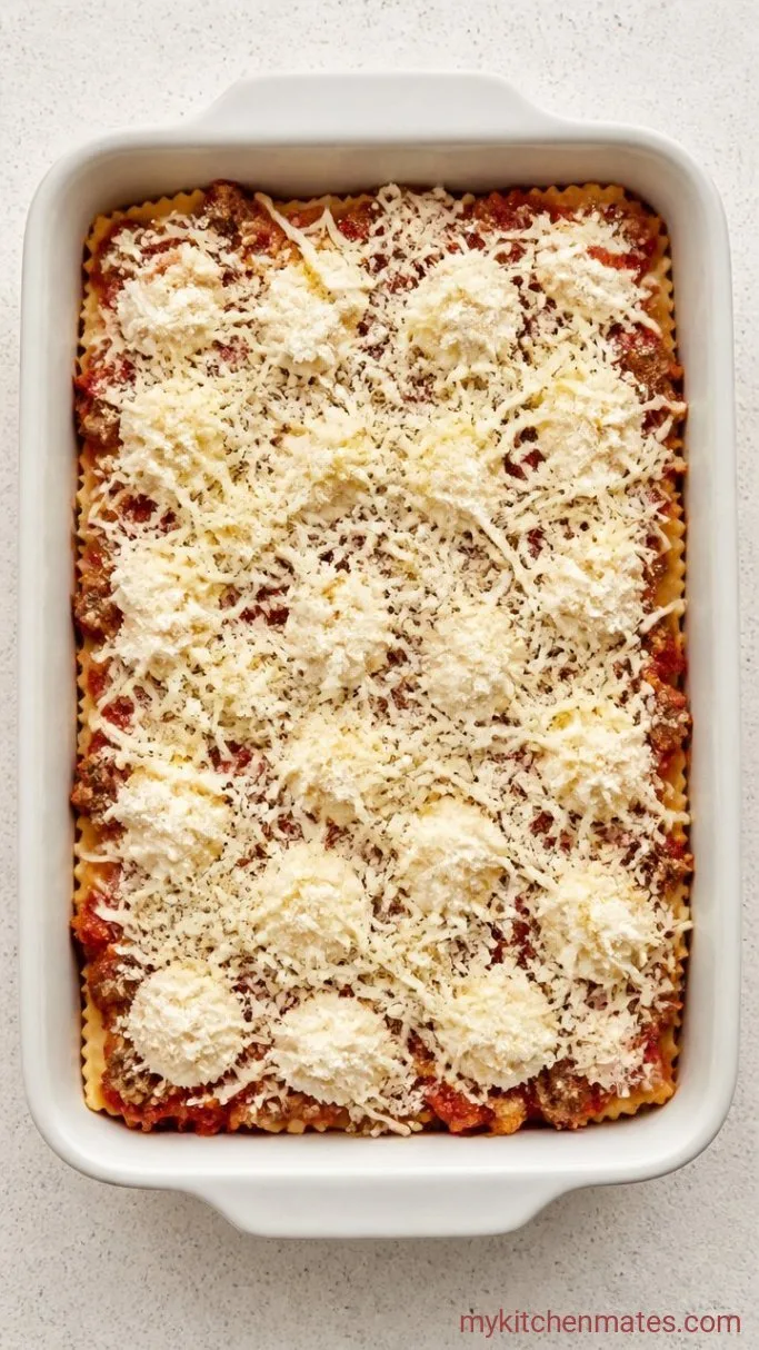 Easy No-Boil Baked Ravioli Casserole Step 3: Layer the Casserole