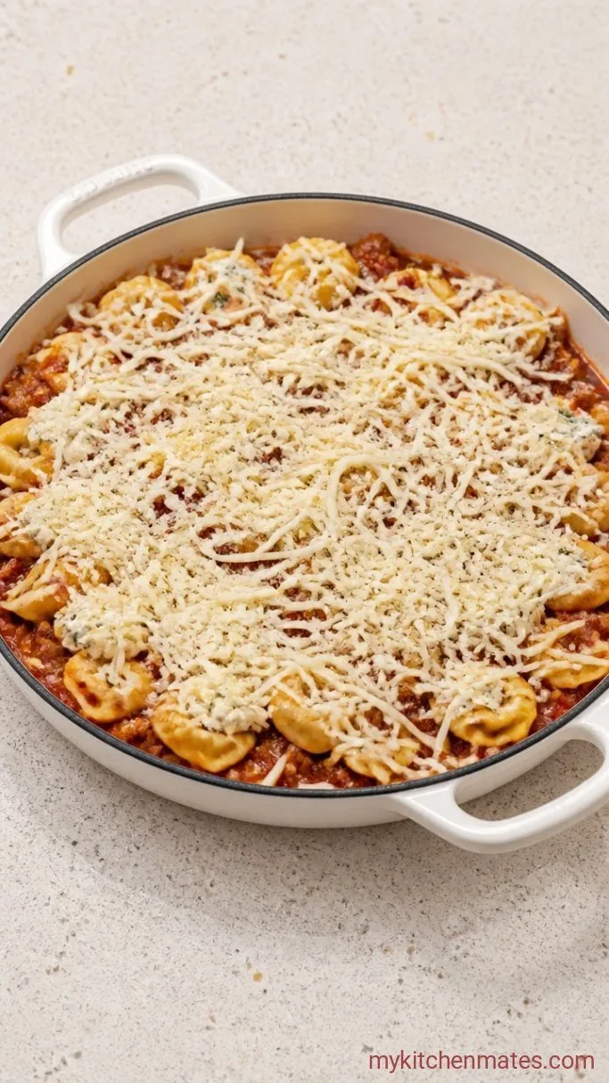 30-Minute Tortellini Lasagna Bake Step 3: Layer the Casserole