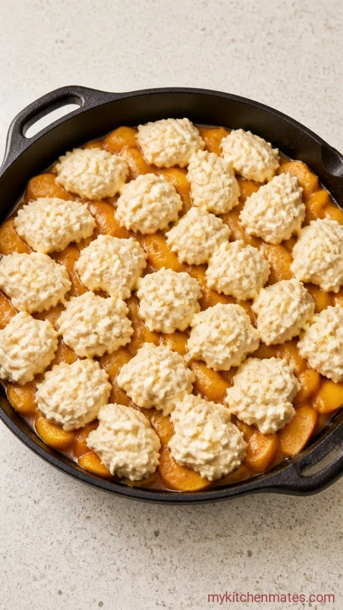 Step 3: Layer the Cobbler in the Skillet