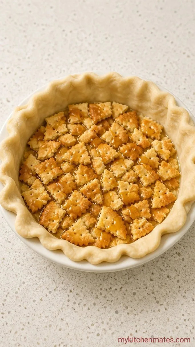 Step 3: Layer the Crackers and Syrup