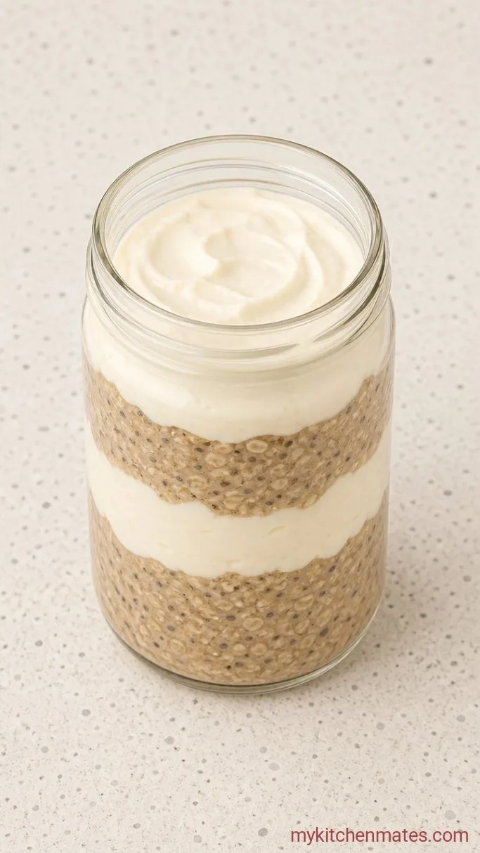 Make-Ahead Tiramisu Overnight Oats Step 3: Layer the Jars