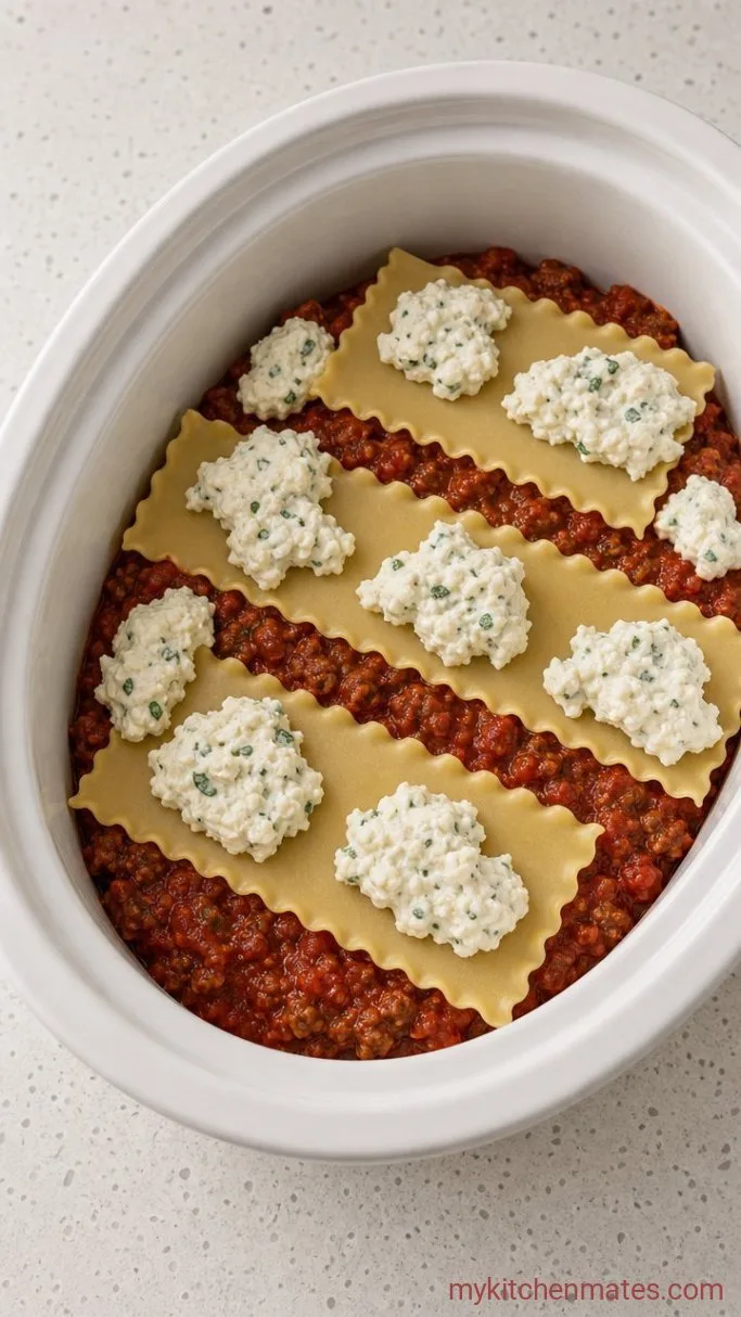 Step 3: Layer the Lasagna Noodles and Sauce