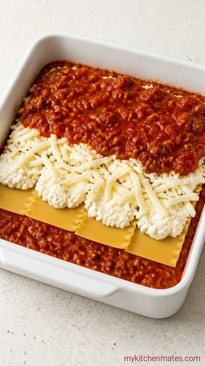 The Trick to No-Boil Lasagna (So the Noodles Aren’t Gritty) Step 3: Layer the Lasagna