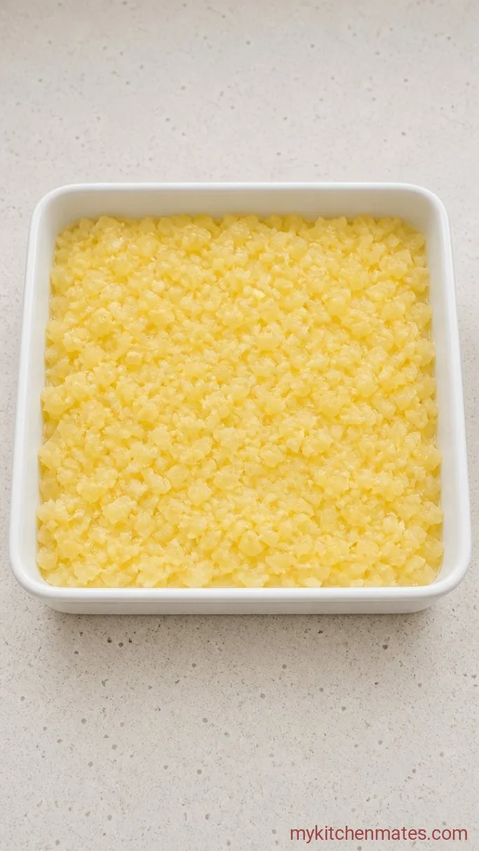 No-Bake Pineapple Lush Cake Step 3: Layer the Pineapple
