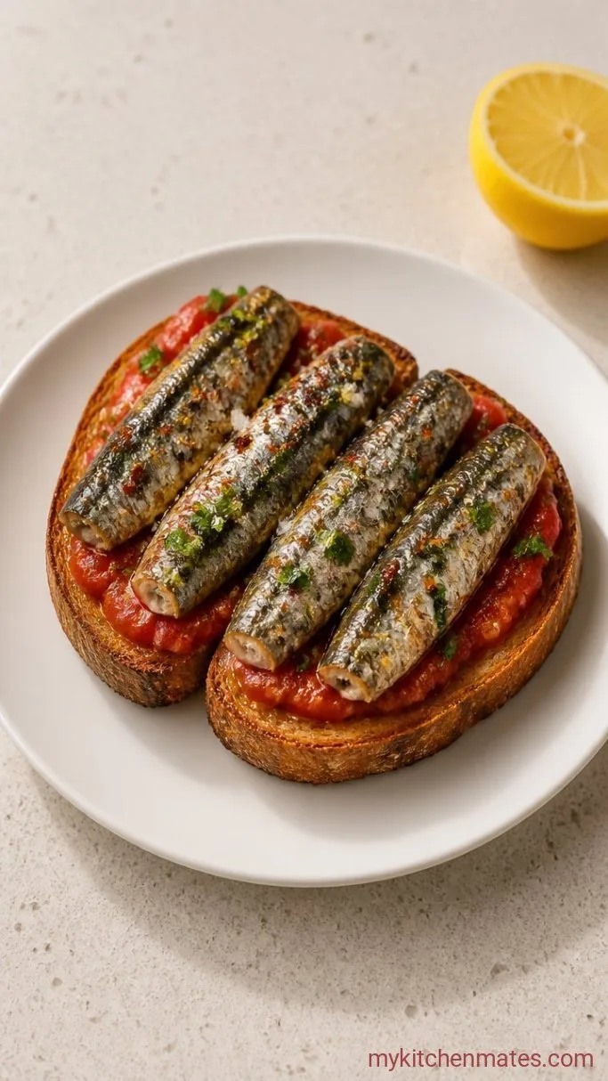 Step 3: Layer the Sardines and Serve