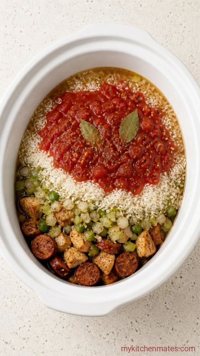 Step 3: Layer the Slow Cooker
