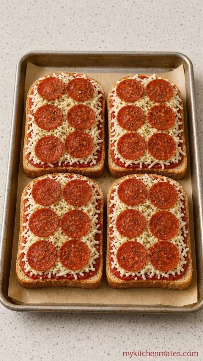 5-Minute Cottage Cheese Pizza Toast Step 3: Layer the Toppings