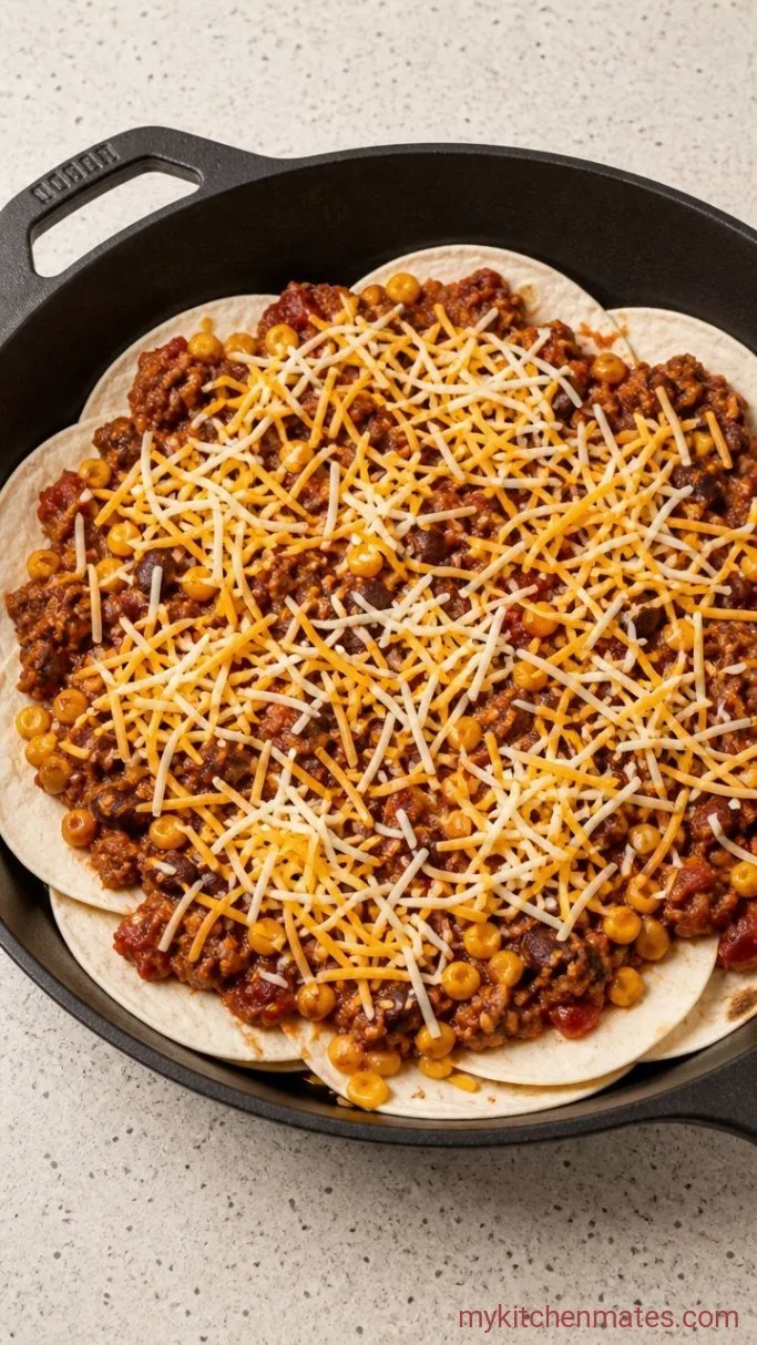 Step 3: Layer the Tortillas and Filling
