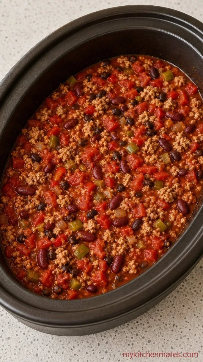 Crockpot Ground Turkey Chili Step 3: Load the Slow Cooker
