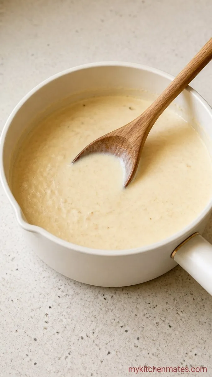 40-Minute Healthy Green Bean Casserole (No Canned Soup) Step 3: Make the Creamy Sauce
