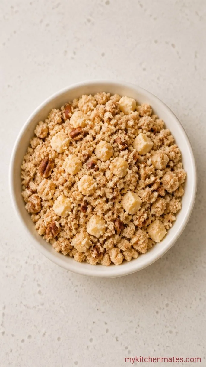 Creamy Sweet Potato Casserole with Pecan Topping Step 3: Make the Pecan Streusel