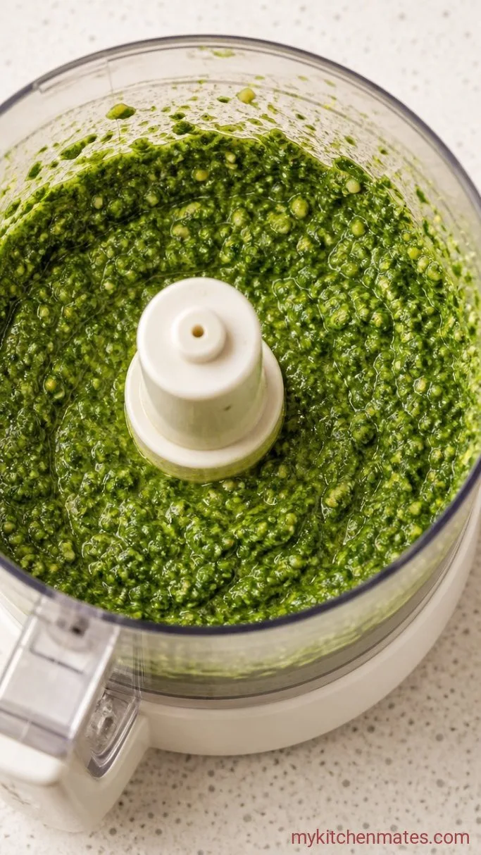 20-Minute Spinach Pesto Pasta with Burst Cherry Tomatoes Step 3: Make the Spinach Pesto