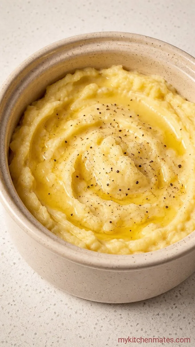 Creamy Crockpot Mashed Potatoes (No Boiling) Step 3: Mash and Enrich