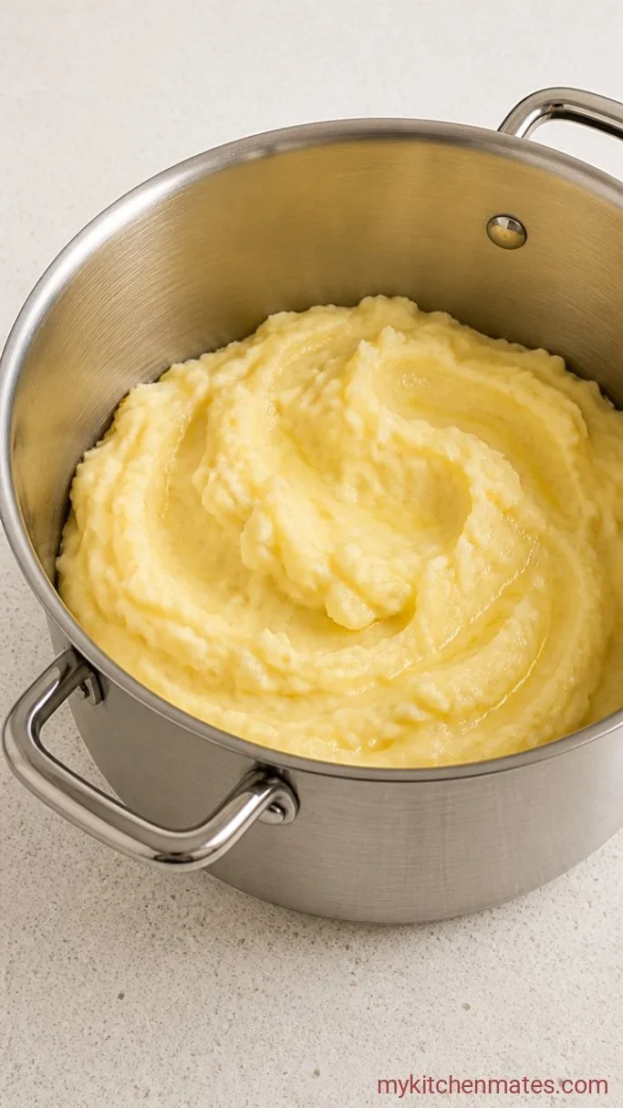 No-Lump Mashed Potatoes and Quick Pan Gravy Step 3: Mash the Potatoes