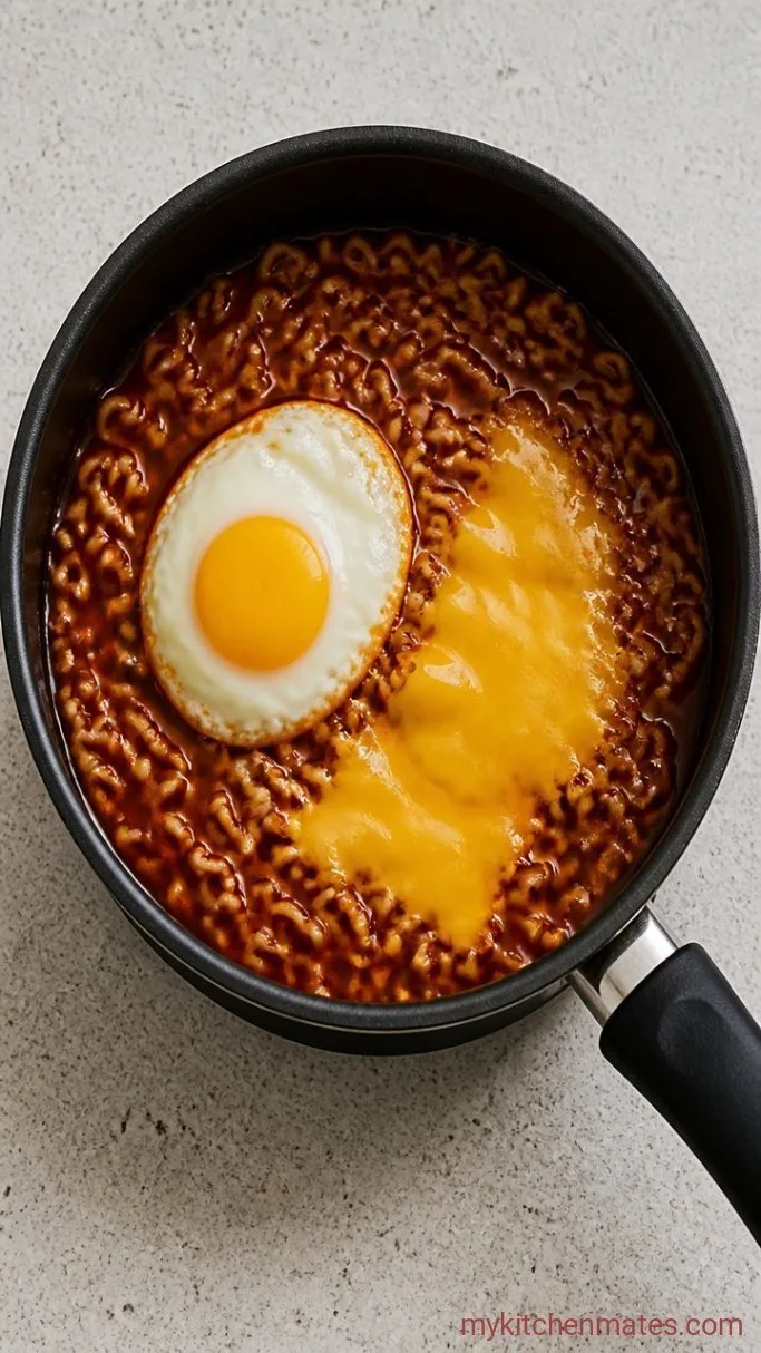 Step 3: Melt the Cheese and Add the Egg